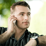 Man talking on phone
