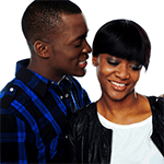 African american couple talking dirty